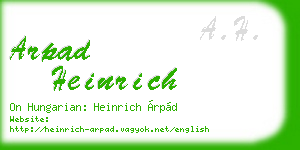 arpad heinrich business card